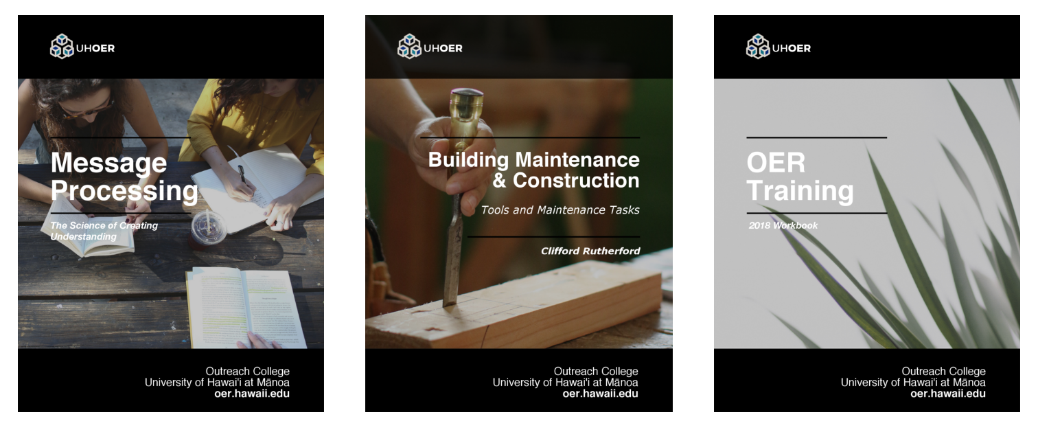 September 2018 UH OER Releases – Communicology, Building Maintenance, and OER Training Pressbooks